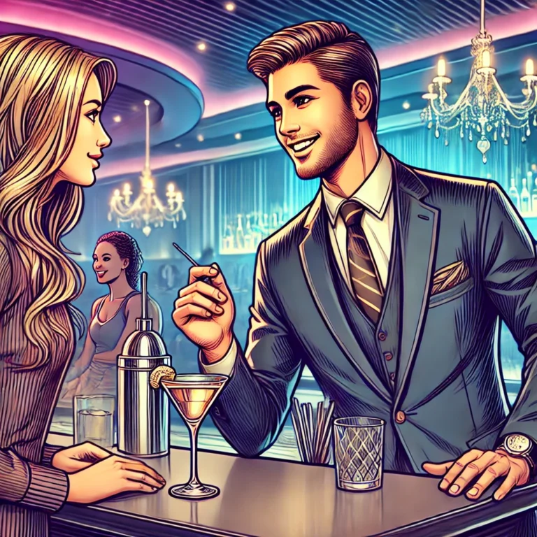 호빠선수가 직장에서 어떻게 외모와 능력을 활용하여 고객과 소통하는 장면